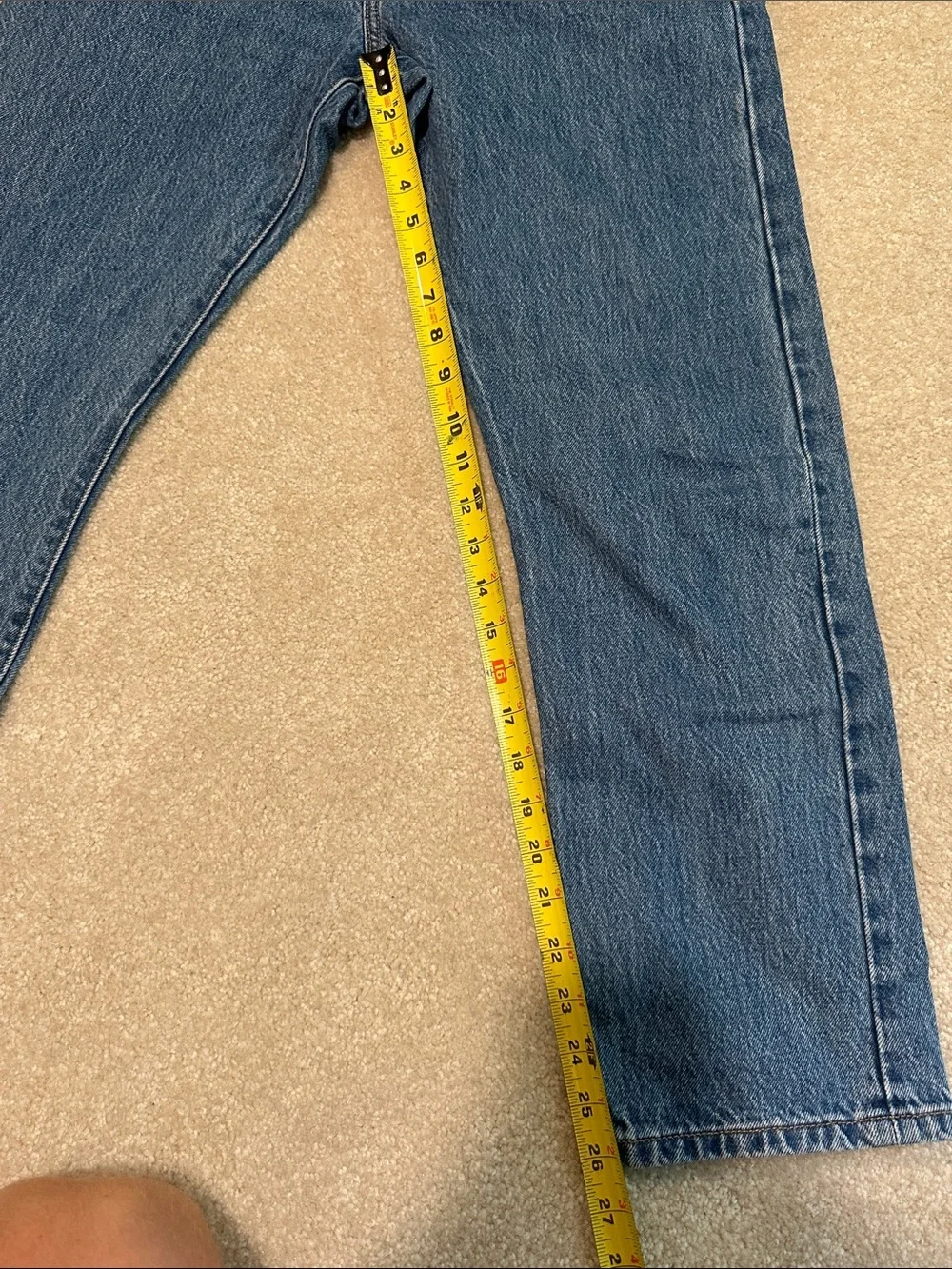 Levi's Straight-Leg Jeans in Medium Blue Denim